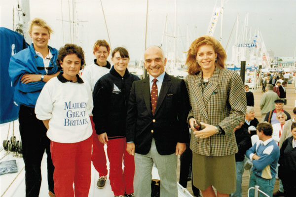 Tracy Edwards and King Hussein of Jordan